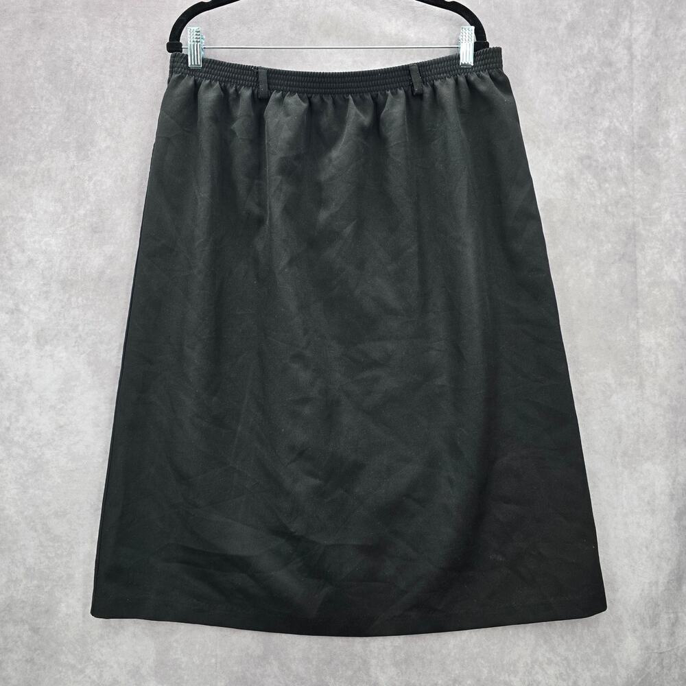 Just‎ For Women Black Knee Length Executive Office Formal Belted Skirt Plus 18W